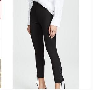Rag & Bone Simone Lace Up Skinny Navy Blue Ankle Ponte Trousers Pants Size 2